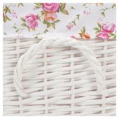 Tesco White Wicker Lined Lidded Trunks 3pk