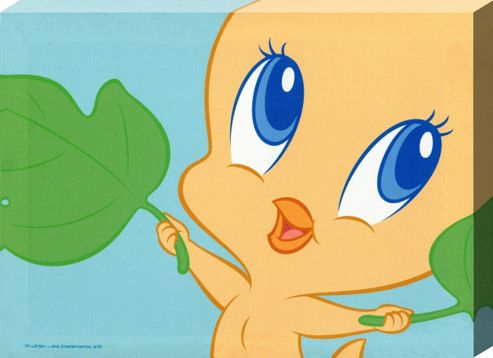 Image of Looney Tunes Baby Tweety Pie Dances With Joy Canvas Print