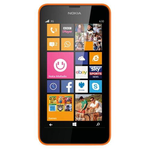 Image of Tesco Mobile Nokia Lumia 630 Orange