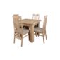 Caxton Countryman Butterfly Table with Four Slatted Back Dining Chairs in Chestnut