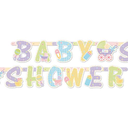 Image of Baby Shower Baby Shower Letter Banner (each)