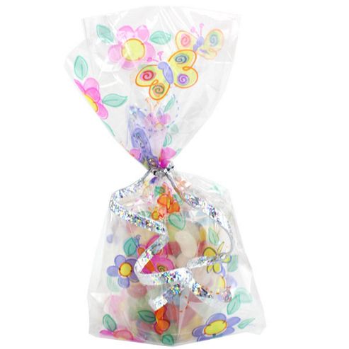 Image of Party Bags Flowers And Butterflys Cello Bags (20pk)