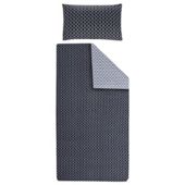 Tesco Geo Duvet set- Black/Grey Single