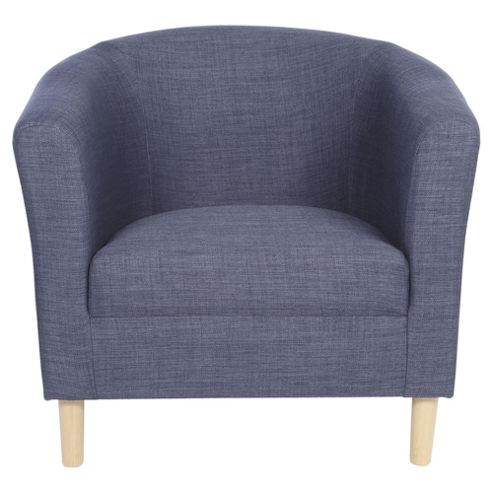 Image of Tub Fabric Accent Chair indigo