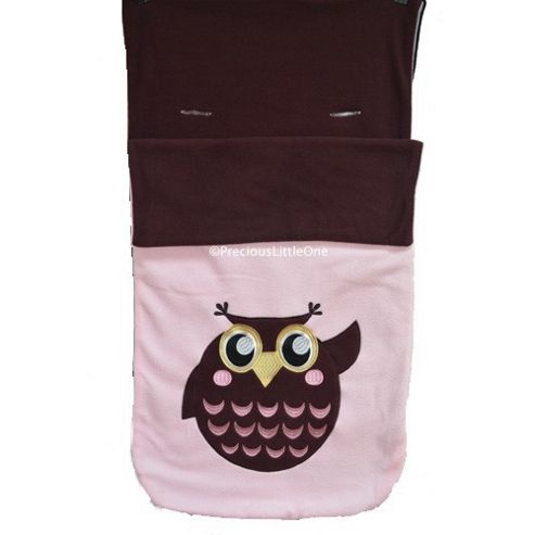 Image of Cuddles Collection Fleece Footmuff (pink Owl)