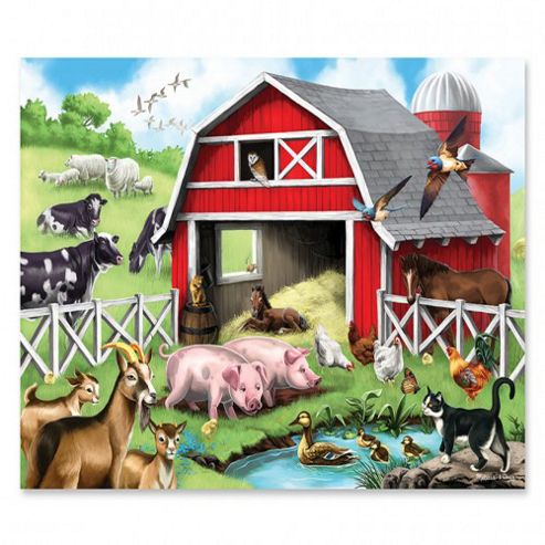 Image of Melissa & Doug Farm Friends Kids Floor Puzzle (24 Pieces)