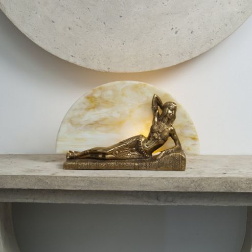 Image of Kansa Lighting Cleo 1 Light Figure Statuette Table Lamp - Old Gold