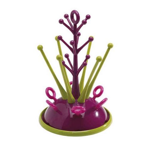 Image of Beaba Feeding Bottle Draining Rack Purple And Green