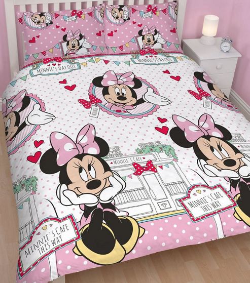 Image of Minnie Mouse Double Duvet - Cafe