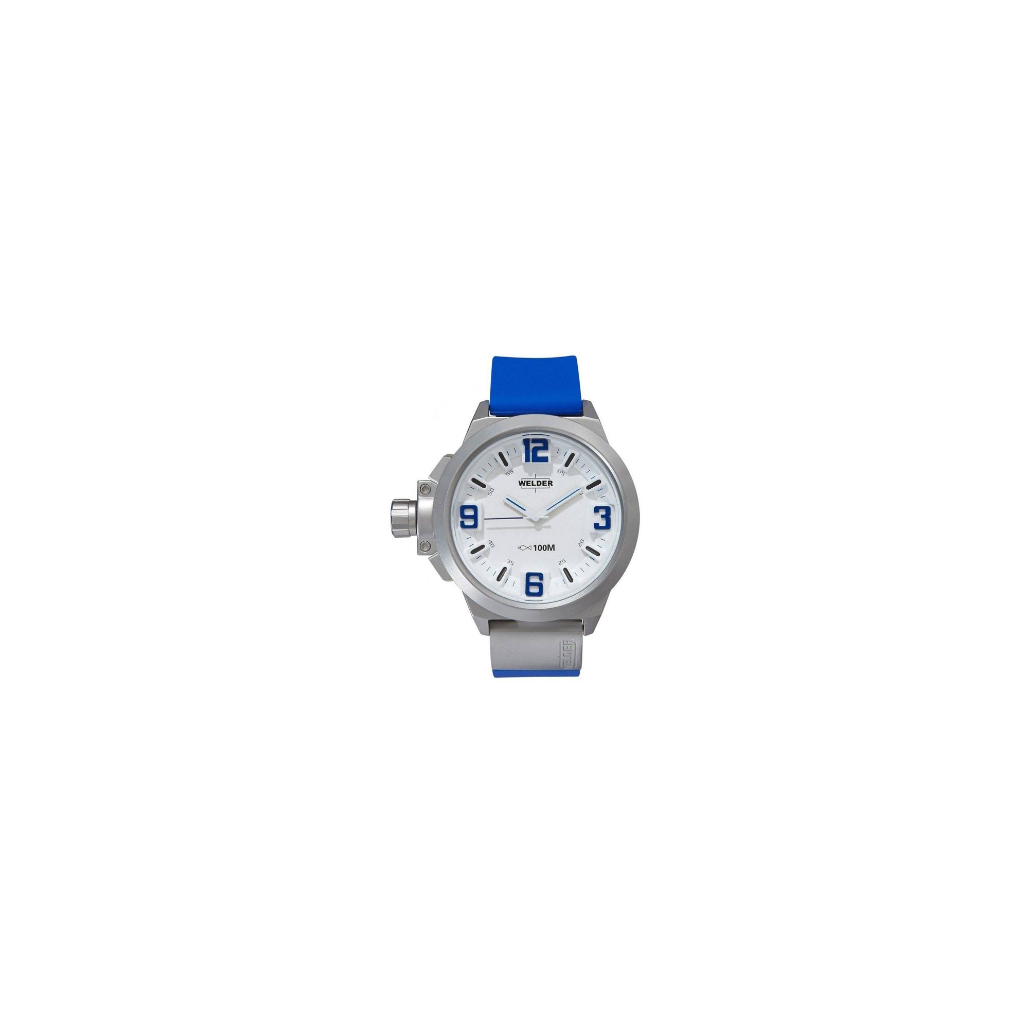 Welder Gents White Dial Blue Rubber Strap Watch K22-904 at Tesco Direct