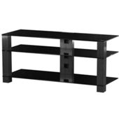 Sonorous Smoked Aluminium and Black Glass TV Stand