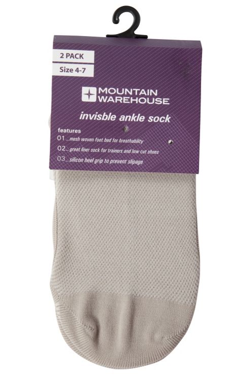 Image of Invisible Ankle Sock 2 Pack - Beige