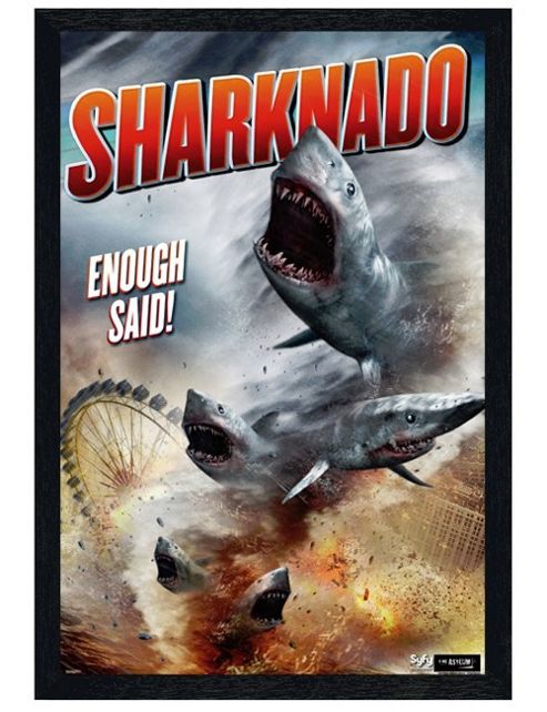Image of Sharknado Black Wooden Framed Enough Said! Poster