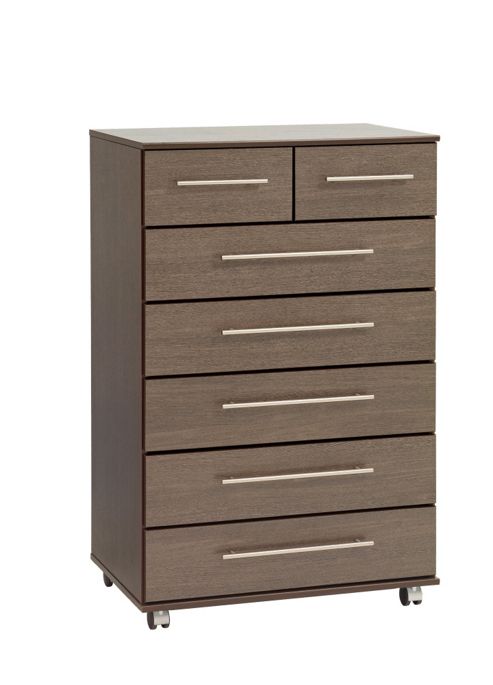 Image of Ideal Furniture New York 2 Over 5 Drawer Chest - Wenge
