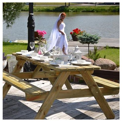 Image of Pine Picnic Table - Seats 8