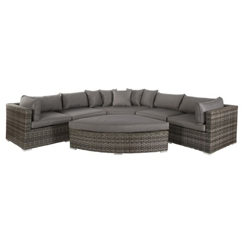 Image of Lola Grey Rattan Effect Corner Garden Sofa Suite