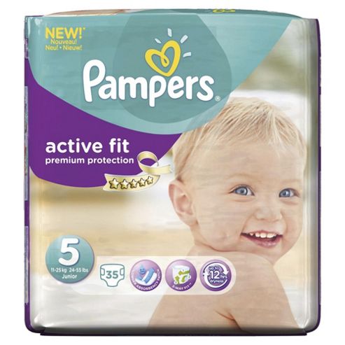 Image of Pampers Active Fit Size 5 Essential Pack - 35 Nappies