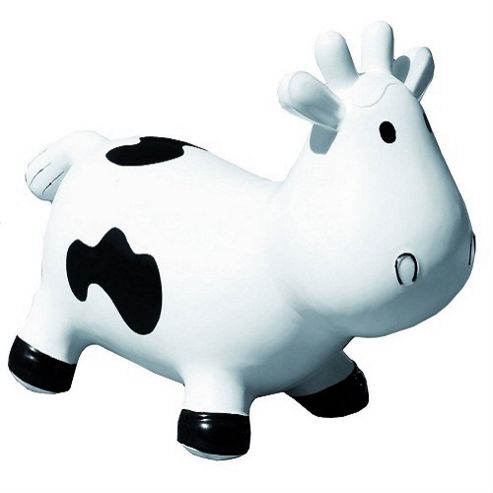Image of Betsy Inflatable Cow Space Hopper - White & Black