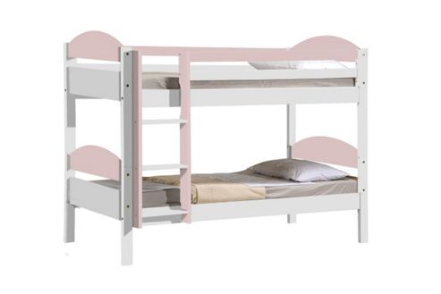 Image of Maximus Bunk Bed 3ft White With Pink Details