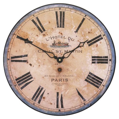 Image of Roger Lascelles Clocks Paris Hotel Wall Clock