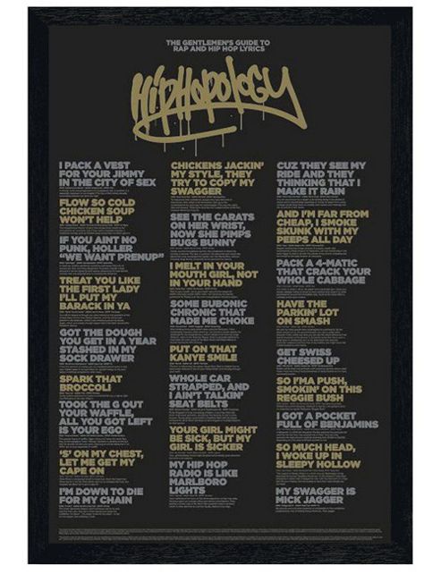 Image of A Gentle Guide.... Black Wooden Framed Hiphopology Poster