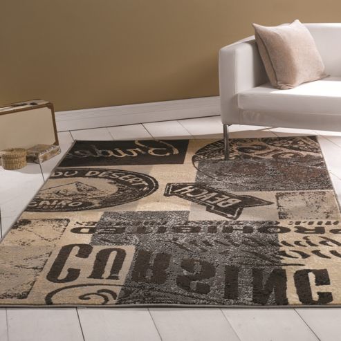 Image of Retro Funky Insignia Charcoal 120x160 Cm Rug