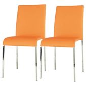 Denna Pair Dining Chairs Orange