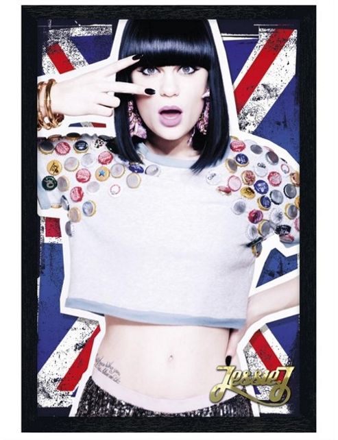 Image of Jessie J Black Wooden Framed Totally British Diva Poster