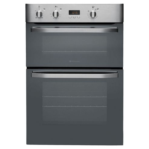 Image of Hotpoint Dhs53cxs, 60cm, Stainless Steel, Electric, Built-in, Twin Cavity, Double Oven
