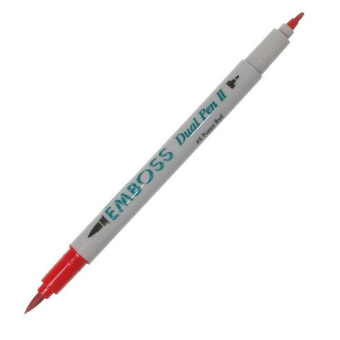 Image of Dual Emboss Pen 2 Poppy Red
