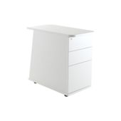 Jemini Moda 800mm 3-Drawer Desk High Pedestal White KF73464