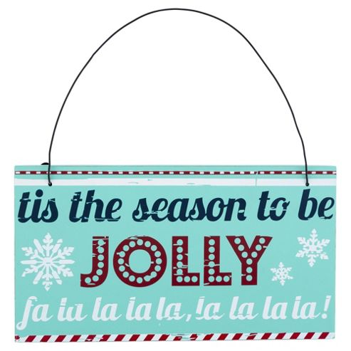 Image of Tis The Season To Be Jolly Wooden Plaque