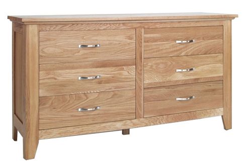 Image of Sherwood Oak Chest 6 Drawer Low