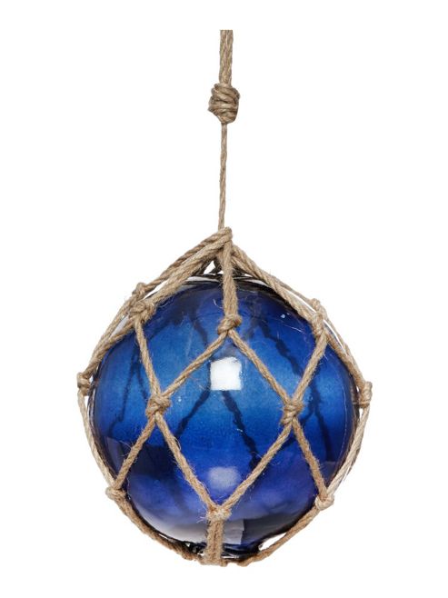 Image of Linea Large Glass Buoy Navy Blue