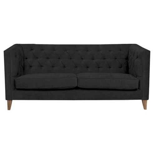 Image of Chartwell Large 3 Seater Sofa Chenille Ebony