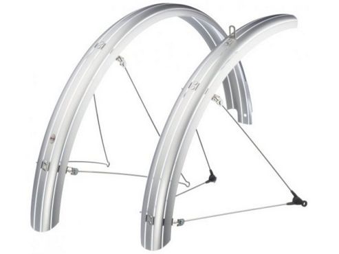 Image of Sks 700c Hybrid Wide Full Mudguards Silver