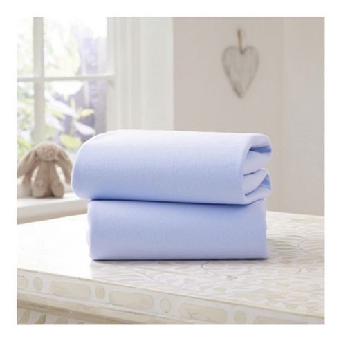 Image of Clair De Lune Flat Sheets Blue Crib/pram Sheets