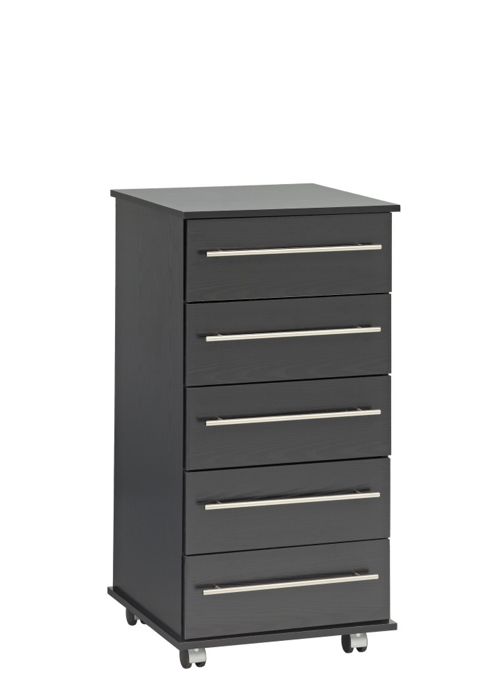 Image of Ideal Furniture Bobby 5 Drawer Slim Chest - White
