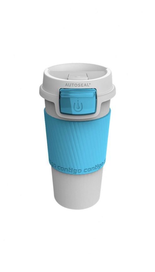 Image of Premier Housewares Contigo Morgan 9cm Thermo Plastic Autoseal Mug - White And Ocean