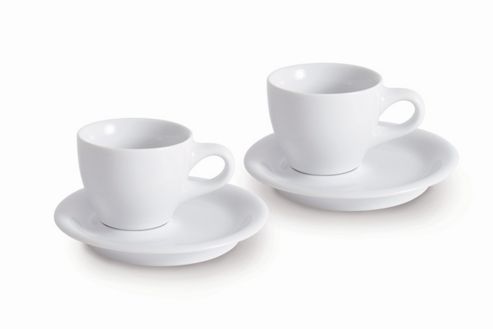 Image of Kahla Caf? Sommelier 4 Pieces Espresso Cup And Saucer Set In White