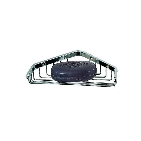 Image of Nicol Erika Corner Shelf In Chrome With Tray