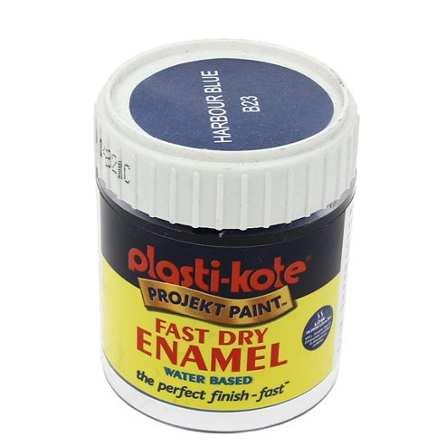 Image of Plasti-kote Brush On Water Based Enamel - Harbour Blue 59ml