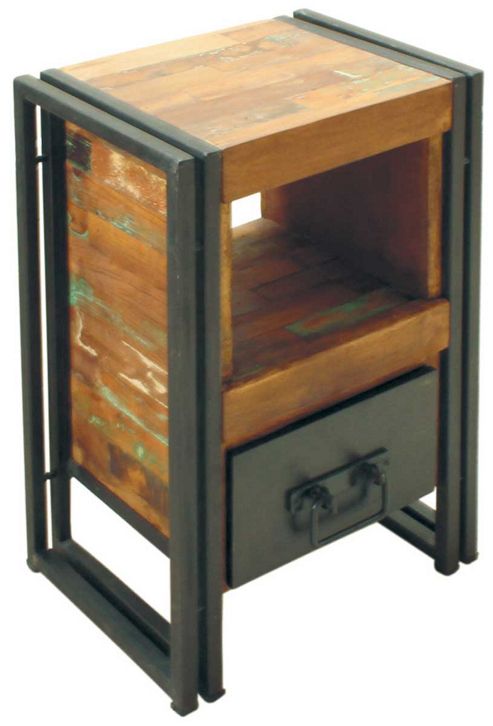 Image of Baumhaus Urban Chic Lamp Table With Drawer And Shelf