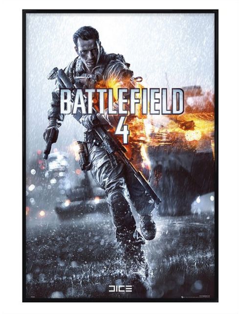 Image of Gloss Black Framed Battlefield 4 Recker Poster