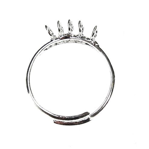 Image of 10 Loop Bling Ring - Silver - 5 Pack