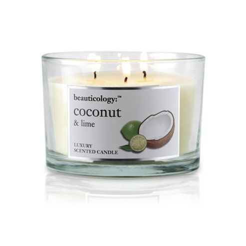Image of Baylis And Harding Beauticology 3 Wick Candle, Coconut And Lime