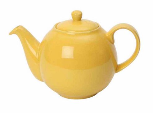 Image of London Pottery 2 Cup Globe Teapot, Lemon Yellow