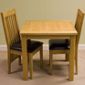 G&P Furniture Lyon Oak 3-Piece Small Fixed Top Dining Set