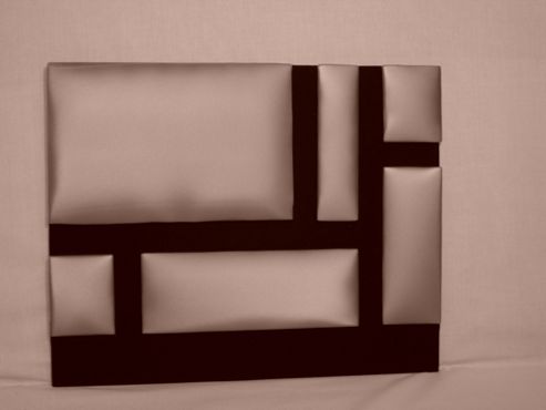 Image of Headboard Solutions Mondrian Upholstered Headboard - Single - Chenille Soft Anthracite