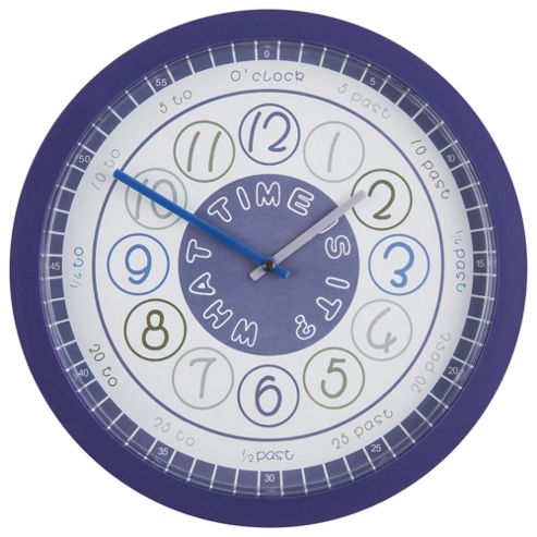 Image of Kids Tell The Time Clock Blue